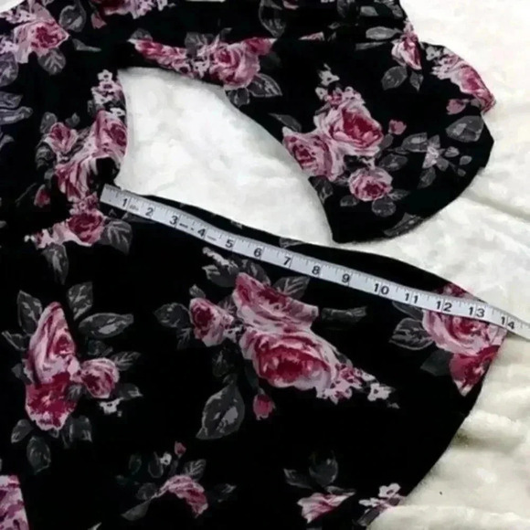 Romantic Boho Black Rose Romper - Picture 8 of 15